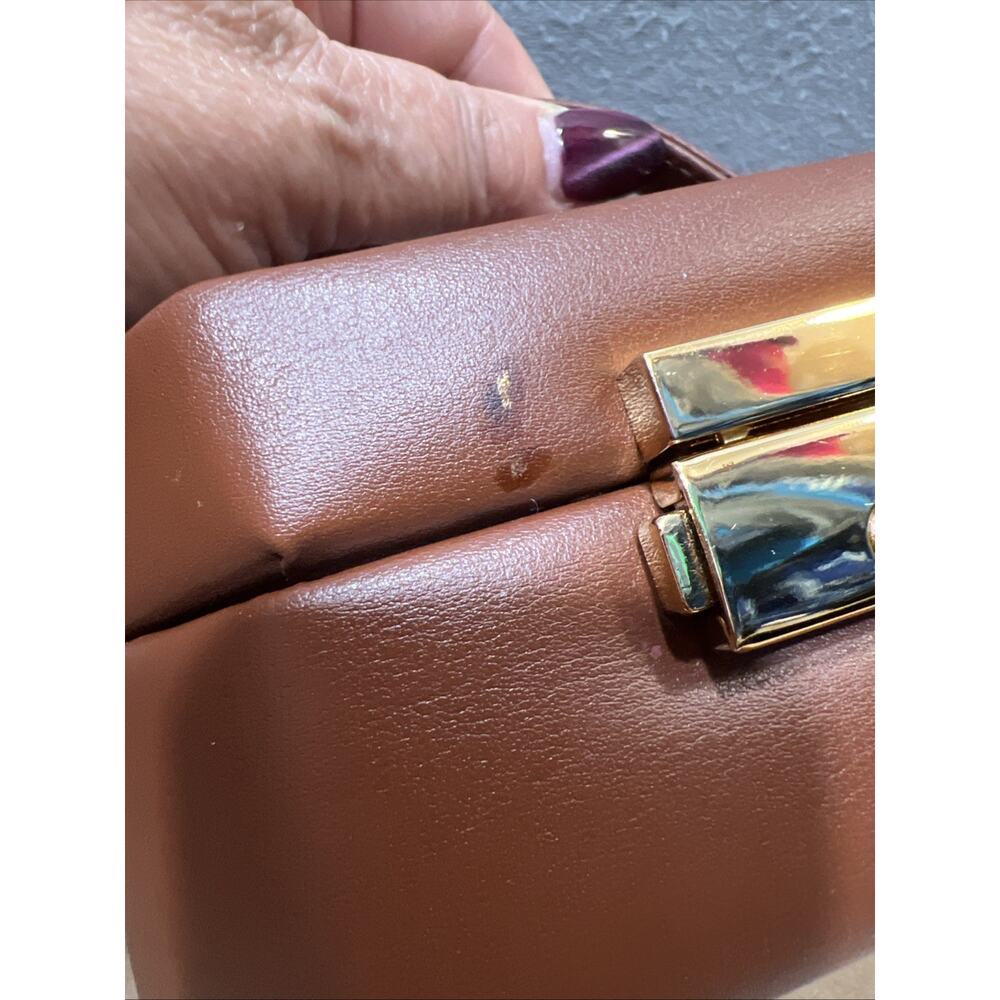 Euro Classic’s Eurobond Leather Jewelry Box Travel Case Brown With Key (READ) - Picture 9 of 14
